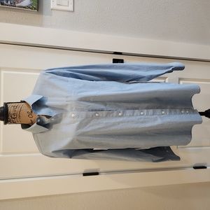 George Classic Fit Long Sleeve Blue Button Down Men's Large